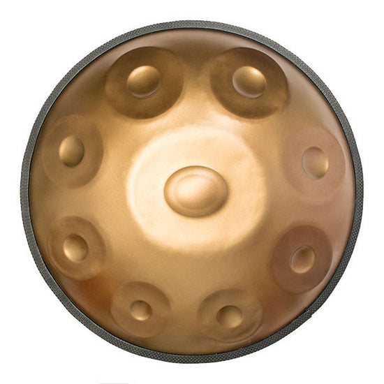 Handpan, frequence 432hz, frequence 440hz, hang drum, hang, gamme ré mineur kurd, do majeur, Zenapan, doré